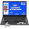 Lenovo Notebook Portatile Lenovo con Pendrive da 2 terabyte - CPU Intel N4500 @ 2,8ghz - Monitor 15.6 Full HD - SSD 256 GB - Ram 8GB - Ingresso LAN, HDMI, USB - Sistema operativo WIN 11 PRO e Libre Office