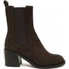Vegan Shoes Italy VSI NELA Stivaletti vegan beatles tacco marroni squadrati elastici Made in Italy