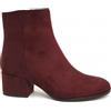 Vegan Shoes Italy VSI DENA Stivaletti vegan bordò punta tonda tacco largo cerniera Made in Italy
