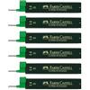 Faber-Castell 205071 - Set di mina Super Polymer, 6 pezzi con 12 mina ciascuno, 1,4 mm, grado di durezza B