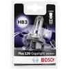 Bosch Lampadina Alogena HB3 Plus 120 Gigalight, 12 V 60 W, con il 120% di Luce in più - Attacco P20d - Confezione da 1 Lampadina