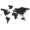 Navaris Planisfero Bacheca Sughero 102x50,3cm - Mappa Mondo Autoadesiva 18x pz 10x Puntine 1x Set Fissaggio - Cork Memo Board con Mappamondo - Nero