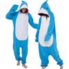 Laahoem Animale Squalo Pigiama Unisex Adulto con Cappuccio Uomini Donne Cerniera Jumpsuit Costume Cosplay Sleepwear Dark Blue L