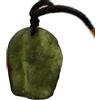 SEKDAQ Moldavite Cristallo, Ciondolo in Pietra Ciondoli in Meteorite Ceca Pendenti con Pietre Preziose Ruvide Collana con Corda Apotropaica （Verde, Forma Irregolare）