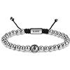 GAVU Bracciale di Perline di Acciaio Inossidabile da Uomo con Charm Tao Yin Yang