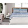 IlGruppone Il Gruppone Passione Casa Completo Letto in Cotone Di Flanella Calda e Morbida Anti Pilling - Set Lenzuola Flanellato 3 Misure parure con Federe - Singolo - Riga Rosa (Matrimoniale, Wavy Blue)