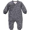 People Wear Organic Tutina intera in cotone bio Foglie - col. grigio ardesia