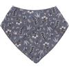 People Wear Organic Triangolo sciarpa in cotone bio Foglie -col. grigio ardesia/rosa