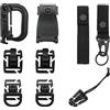 HOUSON 9 pezzi accessori Molle, Tactical Bag Clip D moschettone Passanti cintura portachiavi per zaini tattici
