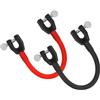SAVITA 2 Pezzi Connettore per Punta da Sci per Bambini, Connettore da Sci Portatile Aiuto per l'Allenamento dello Sci Accessori per Snowboard per Bambini, Principianti (Nero, Rosso)