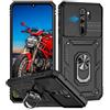 BEEJTUNY Custodia per Xiaomi Redmi Note 8 2021 con Anello a 360°, Cover Protettiva con Obiettivo Cover, Custodia Antiurto Bumper con Magnetico Supporto. Nero