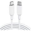 Anker Powerline III - Cavo da USB-C a USB-C 2.0, 60 W, 1,8 m, cavo di ricarica USB C per MacBook Pro 2020, iPad Pro 2020, Switch, Samsung Galaxy S20 Plus S9 S8 Plus, Pixel e altri (bianco)