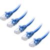Cable Matters Confezione da 5, 10G Cavo Ethernet corto snagless Cat 6-30cm (Cavo Cat6, Cavo Cat 6) Blu, 0,3 Metri