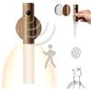 WORLUDE Applique in Legno, Lampada da Parete Legno Ricaricabile USB con Rilevatore di Movimento, Portatile Senza Fili Bianco Caldo Lampada da Parete Alimentata a Batteria per Camera da Letto, Corridoio, Scala