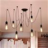 Lrpiyvo Vintage Lampadario Industriale Lampada a Sospensione, Spider Lampadario a Sospensione Industrial Light, Lampadario Pendente Regolabile in Lunghezza