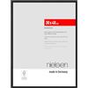 nielsen Cornice portafoto Atlanta, 30 x 40 cm, in alluminio nero opaco, vetro acrilico infrangibile, per foto e immagini, verticale e orizzontale, stabile parete posteriore