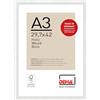 DEHA Design cornice per foto, 29,7 x 42 cm (A3), legno, Bianco, cornice per posterper appenderein formato verticale e orizzontale, vetro sintetico, Fontana