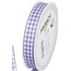 Halbach Seidenbänder Nastro regalo di alta qualità Vichy a quadri (lavanda), larghezza 15 mm, lunghezza 25 m, a quadretti, prodotto in Germania, disponibile in diversi colori