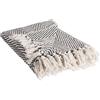 DII Rustic Farmhouse Cotone Chevron Coperta con Frange per Poltrona, Divano, Picnic, Campeggio, Spiaggia, e l' Uso Quotidiano, 127 x 152,4 cm - Urban Chevron Minerale Urbano a Zig-Zag Mineral