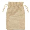 La cordeline Borsa in tessuto, cordino 9,5 x 14,5 cm, sacchetto regalo, sacchetto per matrimonio, colore lino