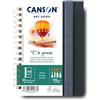Canson Book con carta C à grain, 180 g/m grana fine, 100 fogli, A5, spiralato lato lungo