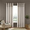 Catherine Lansfield Melville Woven Texture Tende con Occhielli, Cotone, Naturale, 66x54 inch