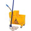 Mind Reader Secchio mobile per mocio resistente con strizzatore verso l'alto, capacità 22 litri, 41 cm di lunghezza x 27 cm di larghezza x 61 cm di altezza, giallo