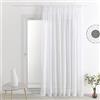 HomeMaison.com Tenda tinta unita effetto lino, 240 x 240 cm, colore: Bianco