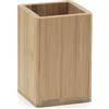 GEDY | Porta Spazzolino Bonnie, Bicchiere Porta Spazzolino in Bambù, Colore Naturale, 11x7,4x7,4cm
