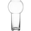 Leonardo Vernazza 022354 - Vaso decorativo in vetro trasparente di alta qualità, altezza 27 cm, diametro 14 cm, capacità 2 l, moderno vaso di fiori trasparente