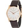 Calvin Klein Orologio da polso da donna, analogico, al quarzo, in pelle, K2G23620, Marrone/argento, Bracciale