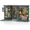 Cuteefun Miniatura Casa delle Bambole con Mobili, Kit Casa Bambole in Legno, Decorazione per La Casa, Regalo di Compleanno Natale(Negozio di Bacchette Magiche)