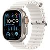 Apple Smartwatch Apple Watch Ultra 2 GPS + Cellular 49mm Cassa in titanio con cinturino Ocean Bianco [MREJ3TY/A]