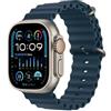 Apple Smartwatch Apple Watch Ultra 2 GPS + Cellular 49mm Cassa in titanio con cinturino Ocean Blu [MREG3TY/A]