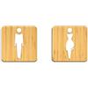 3DP Signs - Elegant, Set 2X- Targa Bagno Uomo Donna a Rilievo CA107- Segnali Bagno Adesivi Toilette Uomo Donna - Cartelli Bagno Uomo Donna - Targhetta Bagno Uomo Donna Adesivi per Toilette (Quadrato)