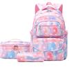 SIVENKE Zaino Scuola Media Elementare Zaini Scuola Ragazza 3 Pezzi con Borsa Termica Astucci Matite Zainetti Set per Bambini Adolescenti Zaini per Ragazze