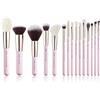 Jessup Set di 15 pennelli da trucco professionali per occhi, sopracciglia, labbra, ombretto, eyeliner e altri cosmetici, T293