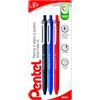 Pentel BX467 Izee penna a sfera a scatto 0,7 mm nero, rosso, blu (3 pezzi)