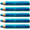 STABILO woody 3 in 1 duo - Matita colorata Multi-Funzione - Mina a 2 Colori - Confezione da 5 - Blu Oltremare/Turchese