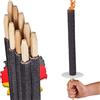 Panteer® - Torcia in cera naturale per un'escursione, ideale in giardino o per Capodanno, prodotta in Germania, 45 minuti di durata della combustione, con protezione per le mani (10 pezzi)