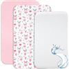 Lovely Hippo Lenzuola con angoli 80x160 cm + 1 coprimaterasso impermeabile - Lenzuola 80x160 3PZ - Compatibile con letto capanna Montessori 80x160cm (Ballerino Rosa, 80 x 160 cm)