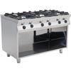 CASTA Cucina a gas 4 fuochi aperta - Potenza bruciatori 3 kW 3.5 + 3 kW 6 - Cm 120 x 70 x 85 h