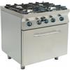 CASTA Cucina a gas 4 fuochi con forno gas - Potenza bruciatori 2 kW 3.5 + 2 kW 6 - Cm 80 x 70 x 85 h