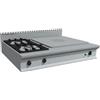 D.L. SERVICE Piano cottura gas - Tutta piastra - N. 2 fornelli - cm 120 x 90 x 27 h