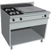 D.L. SERVICE Piano cottura gas - Tutta piastra - N. 2 fornelli - cm 120 x 90 x85h
