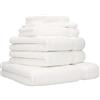 Betz Set di 6 Asciugamani di Premium 100% Cotone 1 Asciugamano da Doccia 2 Asciugamani 1 Asciugamano per Ospiti 1 Lavette 1 Guanto da Bagno Colore Bianco