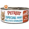 Petreet Cat Adult Le Vellutate Sterilizzato al Pollo con Zucca - Lattina Da 70 Gr