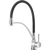 BAKAJI Rubinetto Miscelatore Lavello Doppia Funzione con Canna in Silicone Nero Opaco