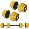 BAKAJI Set Manubri da 25kg (4x2.5kg+4x2kg+4x1.5kg) Bilanciere Pesi Fitness Allenamento