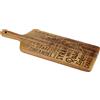 BAKAJI Tagliere in Legno con Scritte Nere e Manico Design Vintage Vassoio per Salumi